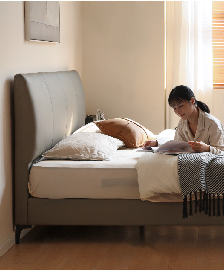Leather Curved Design Bed