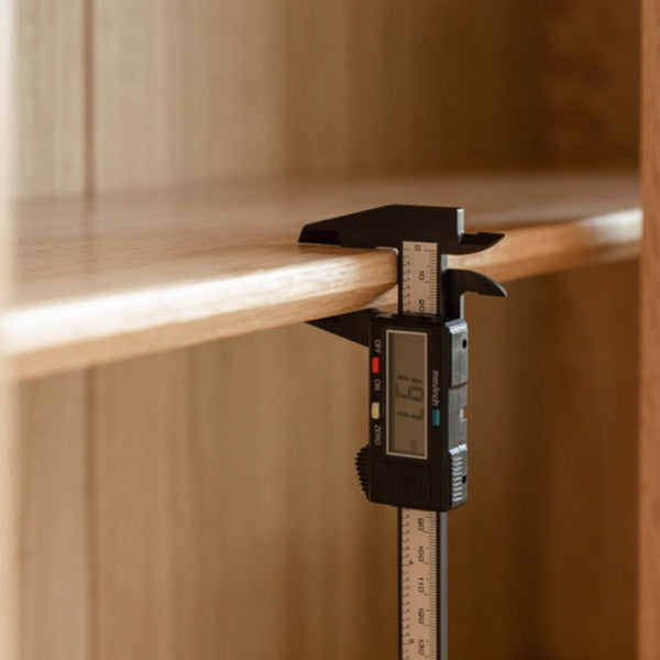 Oak Solid Wood Bookcase Floor to Floor Free Combination Sliding Door