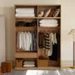 Oak, Ash Solid Wood Wardrobe Sliding Door.