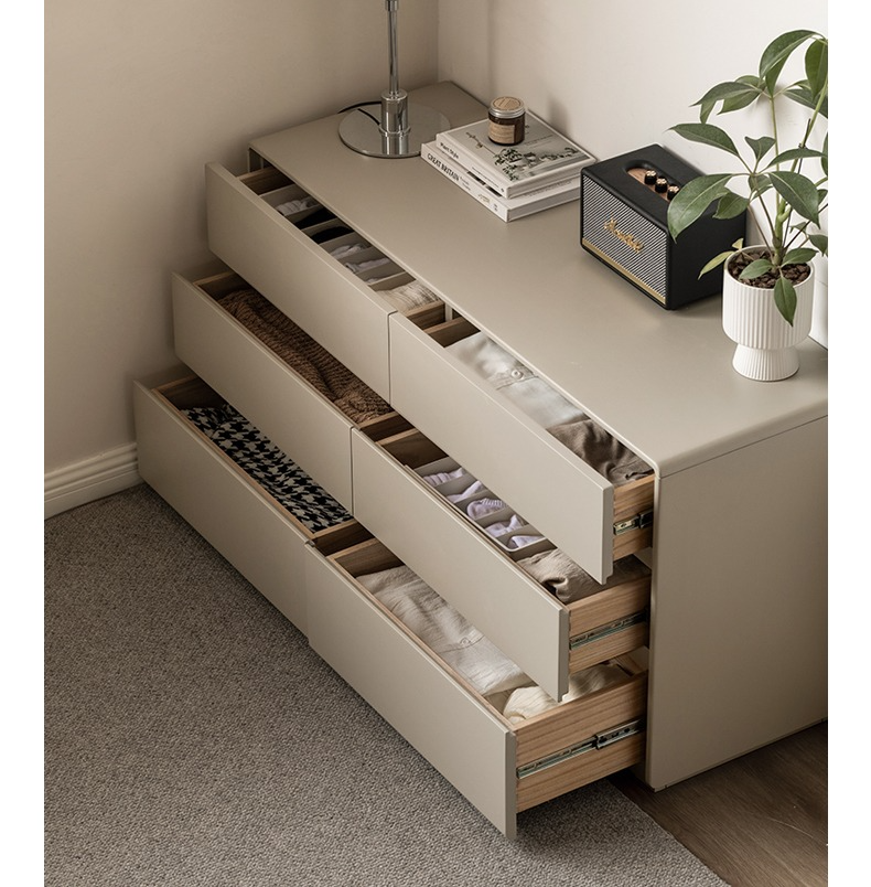 Poplar Solid Wood Retractable Dressing Table Light Luxurious Drawer