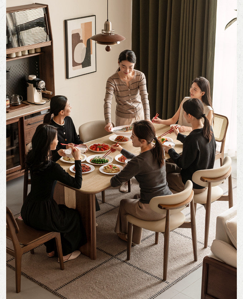 Black Walnut Solid Wood Vintage Style Slab Dining Table