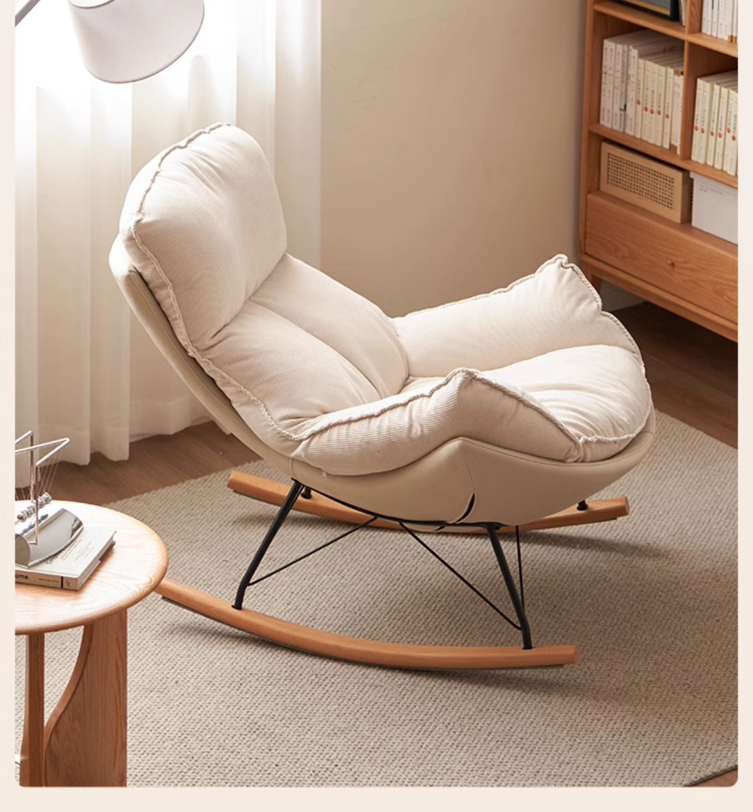 Mid Century Modern Rocking Armchair)