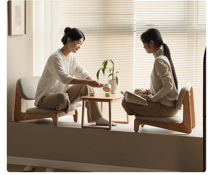 Oak Solid Wood Tea Chair Japanese Style