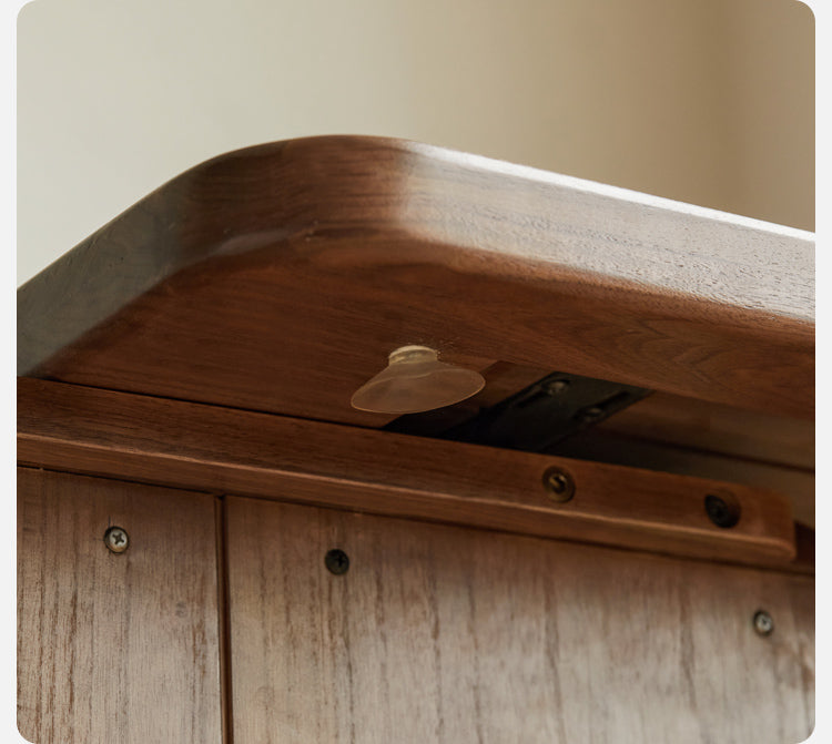 Black Walnut, Golden Sandalwood Telescopic Vanity Table.