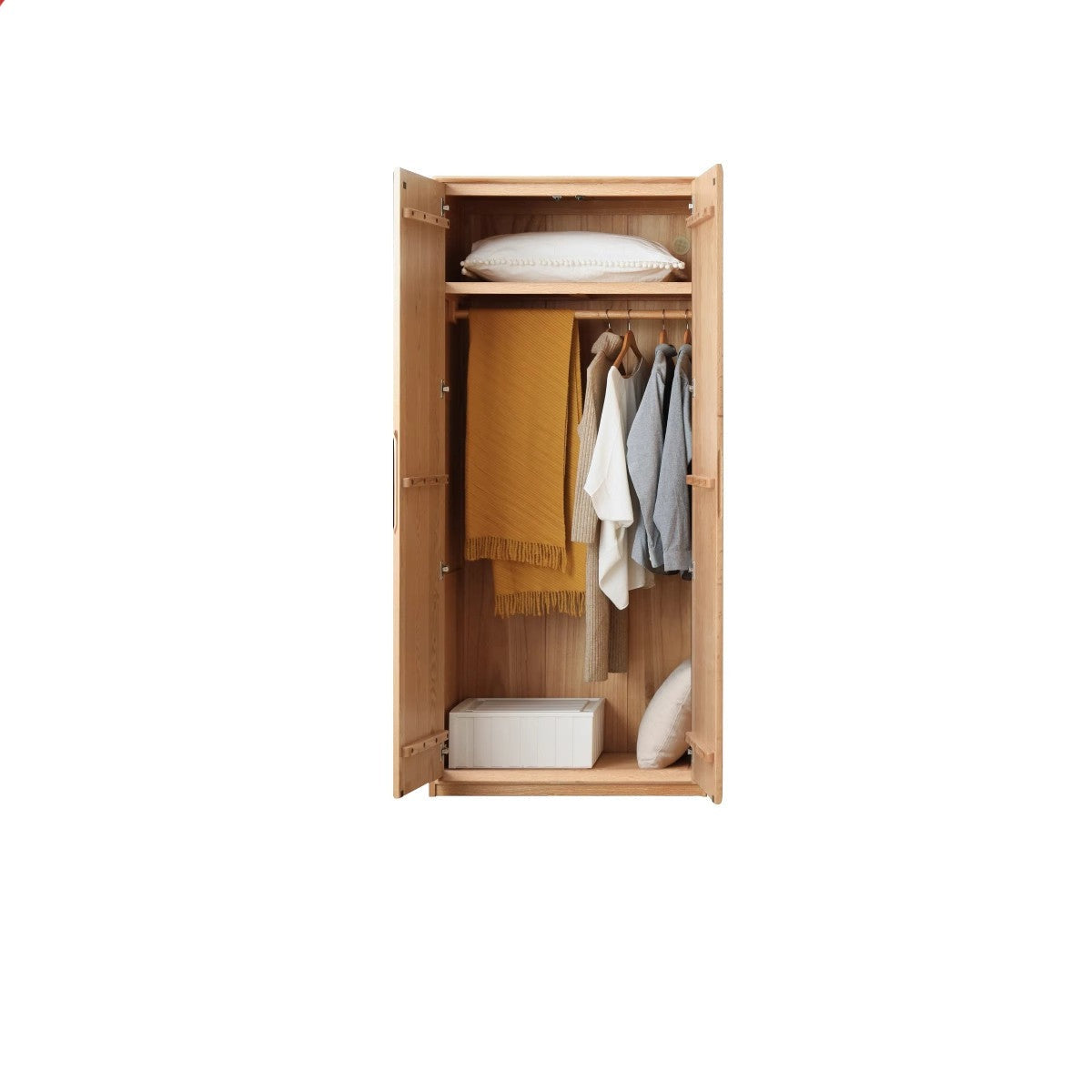 Oak, Ash Solid Wood Wardrobe.