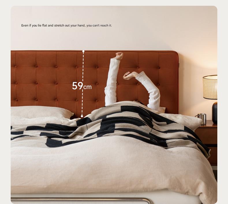 Fabric Flannel Soft Bed Bauhaus Style