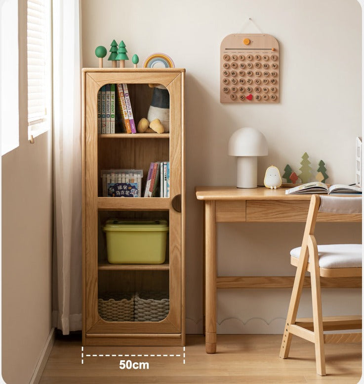 Oak Solid Wood Kids Bookcase Combination Bookshelf