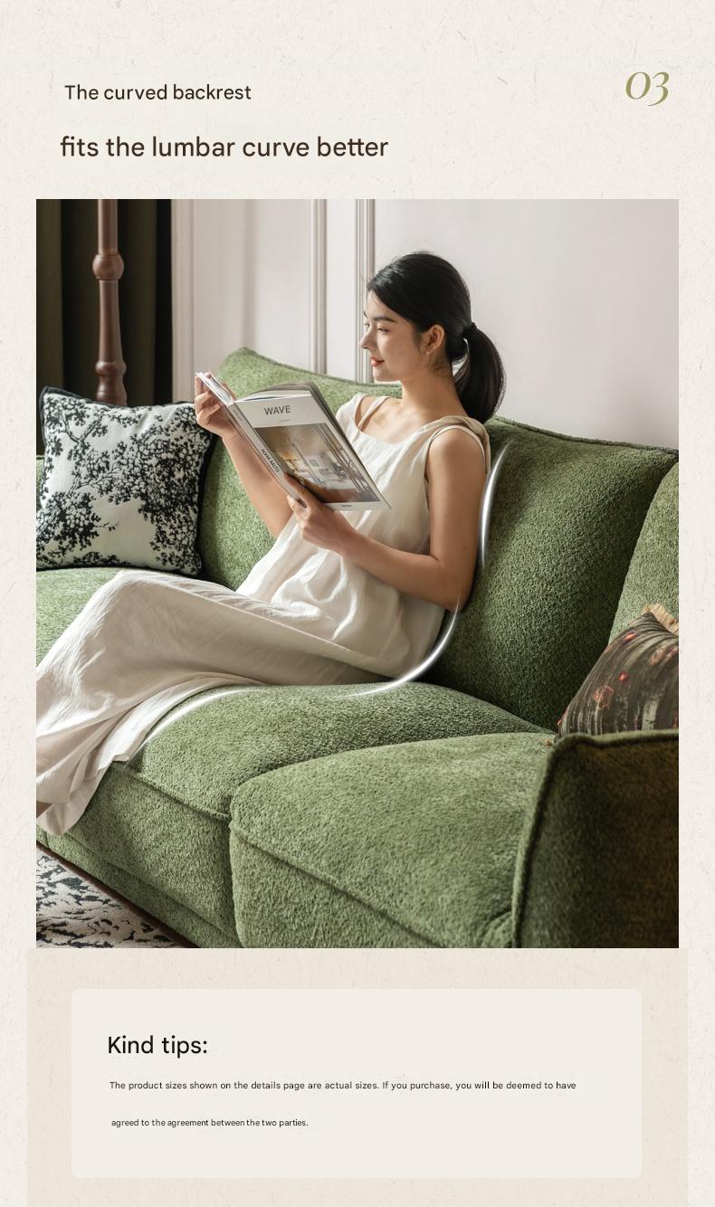 Antique style tofu block imitation cashmere Fabric Sofa