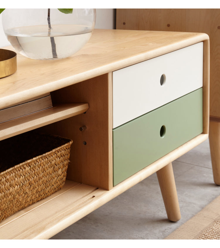 Beech Solid Wood TV Cabinet Forest-Style.