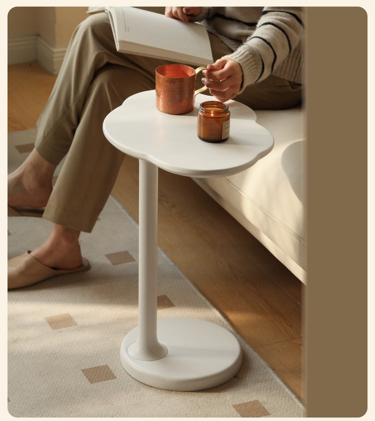 Rubberwood Solid Wood Cloud Side Table