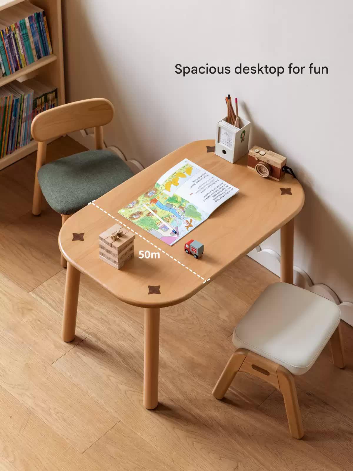 Beech Solid Wood Handmade Children's Table