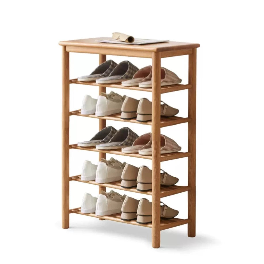 Oak Solid Wood Shoe Wearing Stool