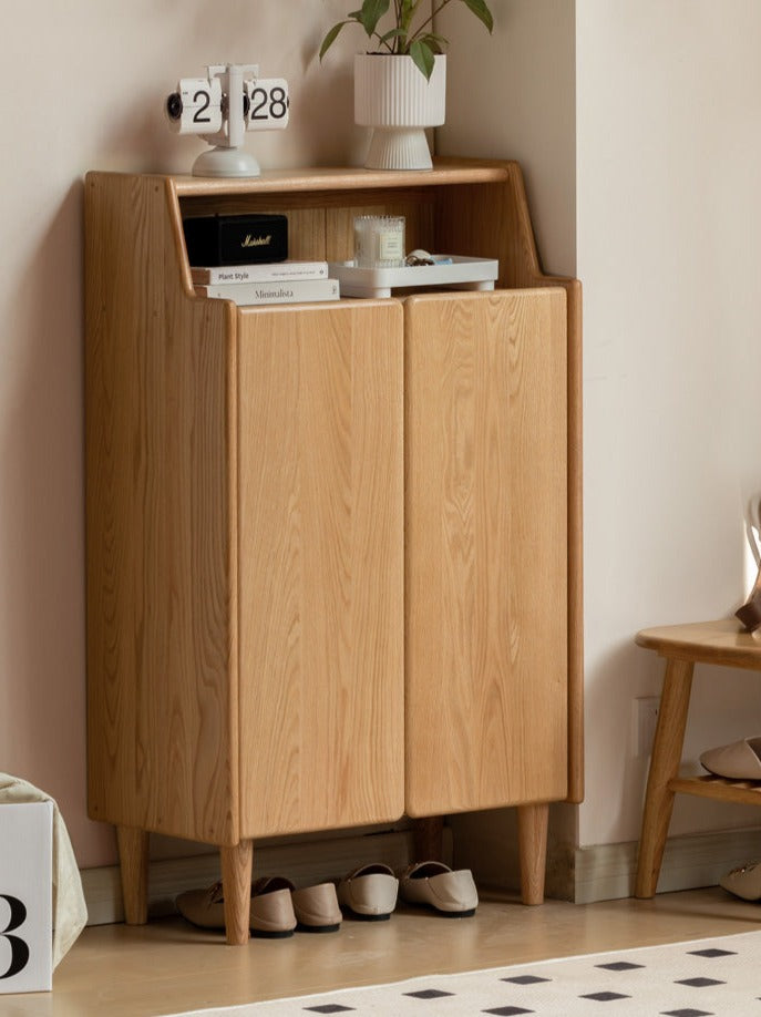 Oak Solid Wood Shoe Cabinet