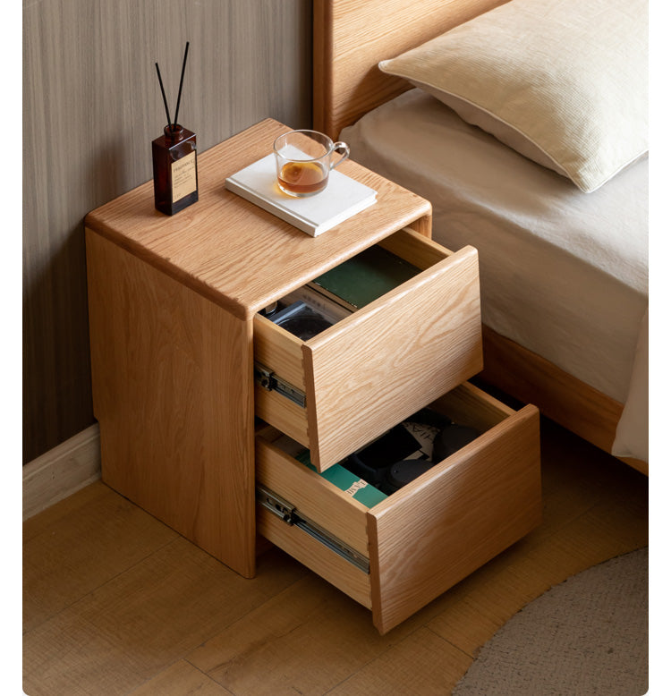 Ash, Oak Solid Wood Nightstand