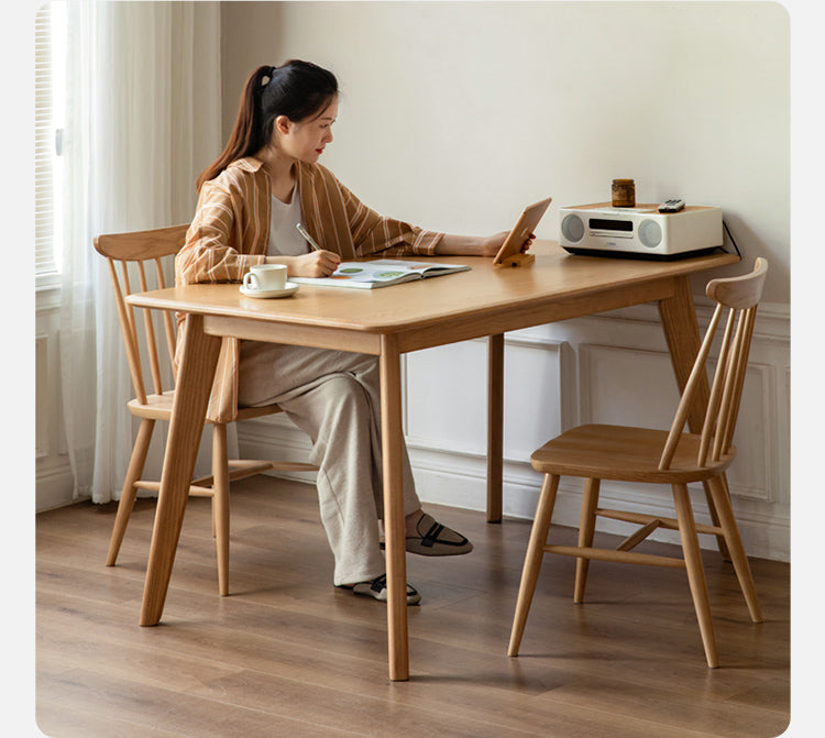 Oak, Ash Solid Wood Dining Table