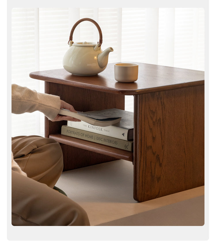 Oak Solid Wood Square Tea Table