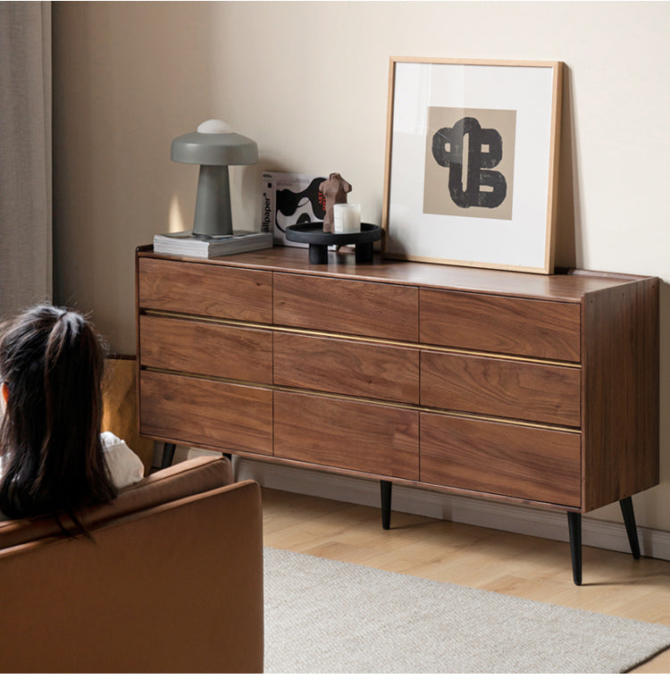 Black Walnut Solid Wood Cabinet Storage