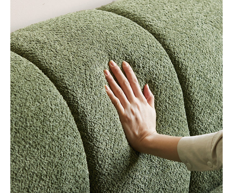 Lamb Fleece Fabric Sofa.