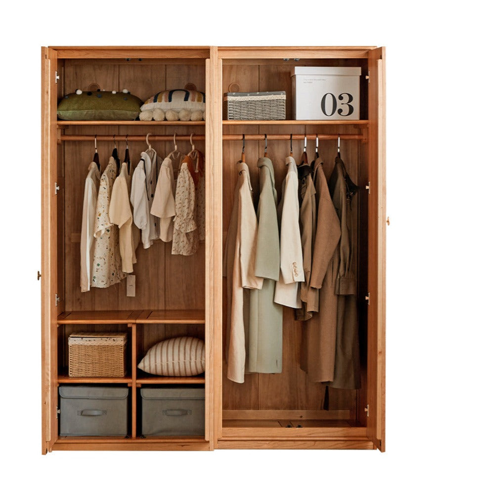 Сherry Solid Wood Exquisite Wardrobe.