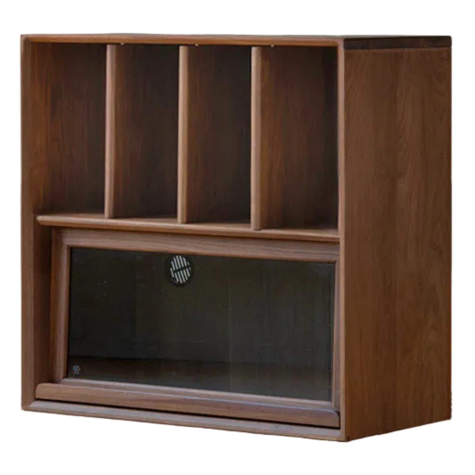 Sandalwood, Oak, Black Walnut, Ash Solid Wood Light Luxury Style Module Bookcase