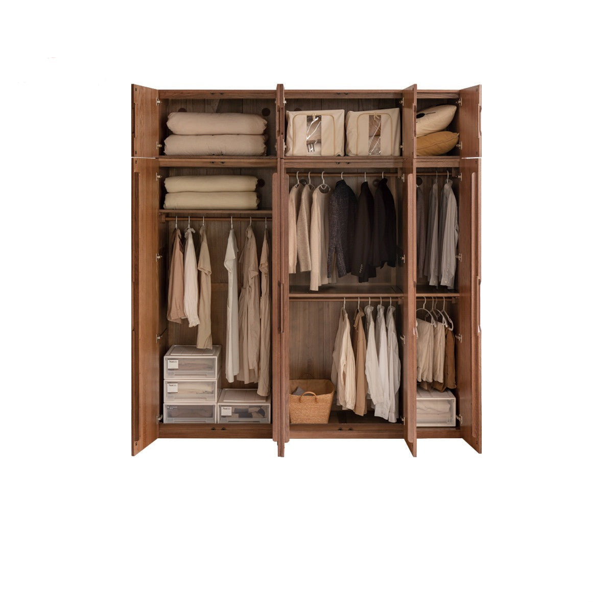 Oak Solid Wood Modern Wardrobe.
