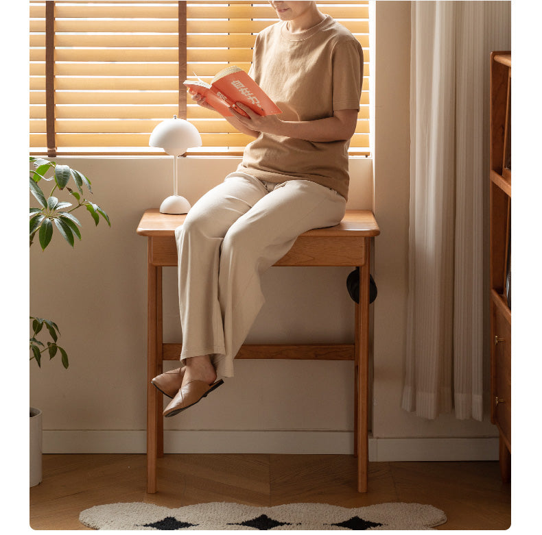 Cherry Solid Wood Desk With Drawers