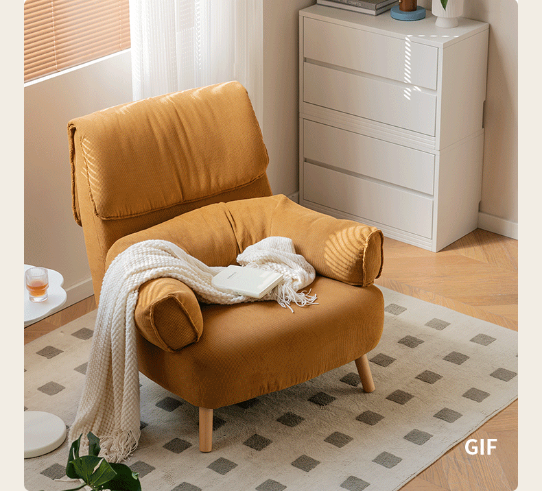 Retro Corduroy Lounge Chair