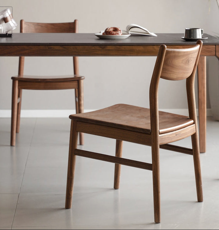 Set 4 Pcs Black Walnut, Ash, Oak, White Oak, Beech, Sandalwood Solid Wood Dining Chair