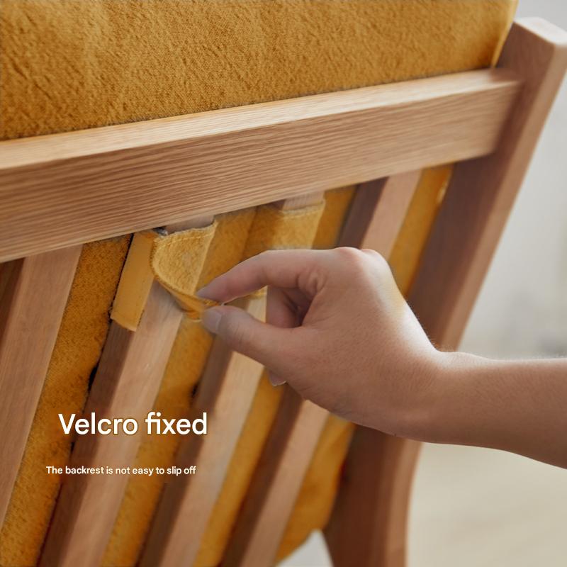 Oak Solid Wood Single Lazy Rocking Sofa Chair