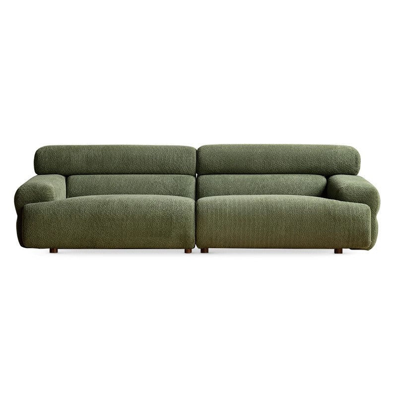 Velvet Three-seat Modular Fabric Sofa.