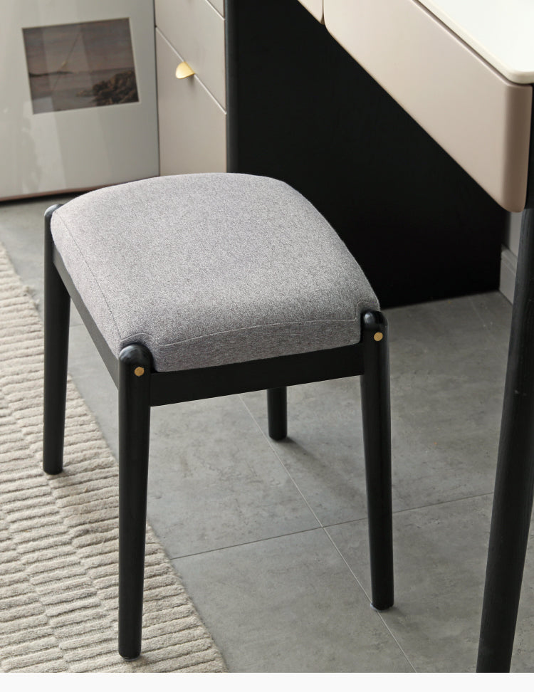 Oak, Birch Solid Wood Makeup Stool