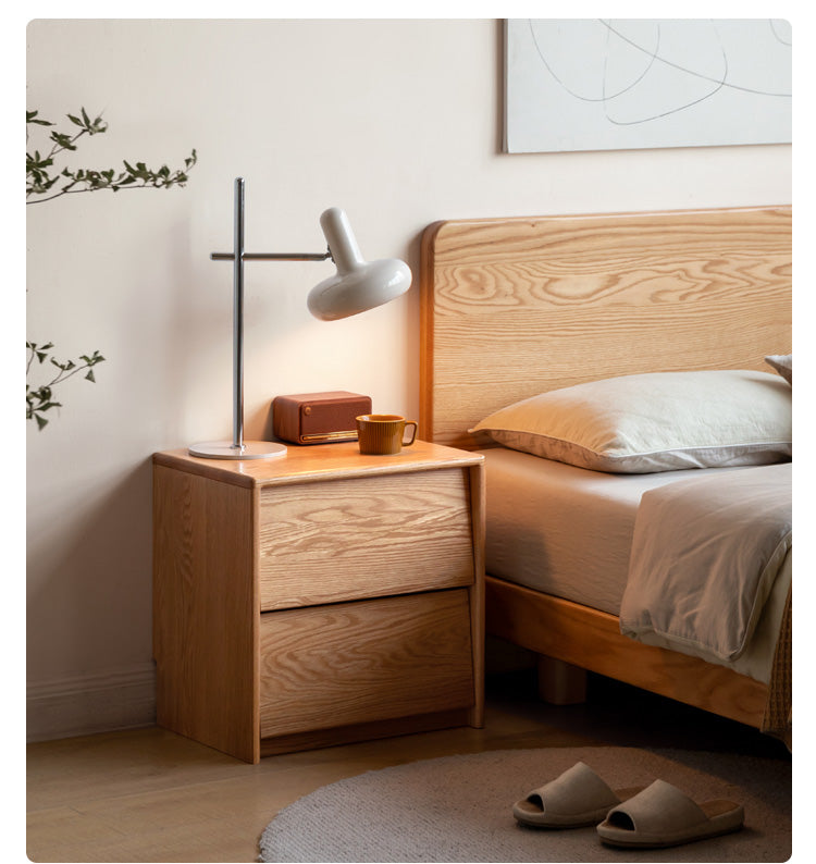 Ash, Oak Solid Wood Nightstand