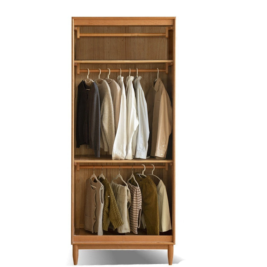 Cherry, Oak Solid Wood Fascinating Wardrobe.