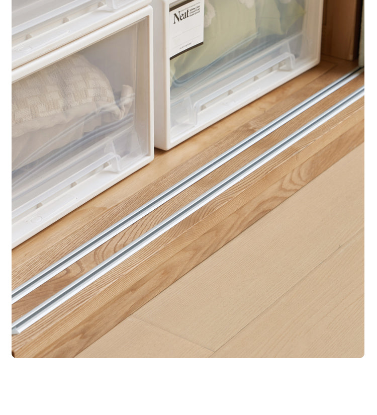 Ash Solid Wood Sliding Door Wardrobe.