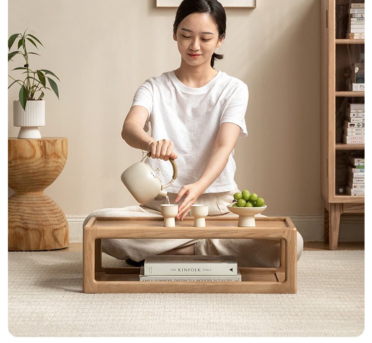 Oak, Ash Solid Wood Bay Window Table