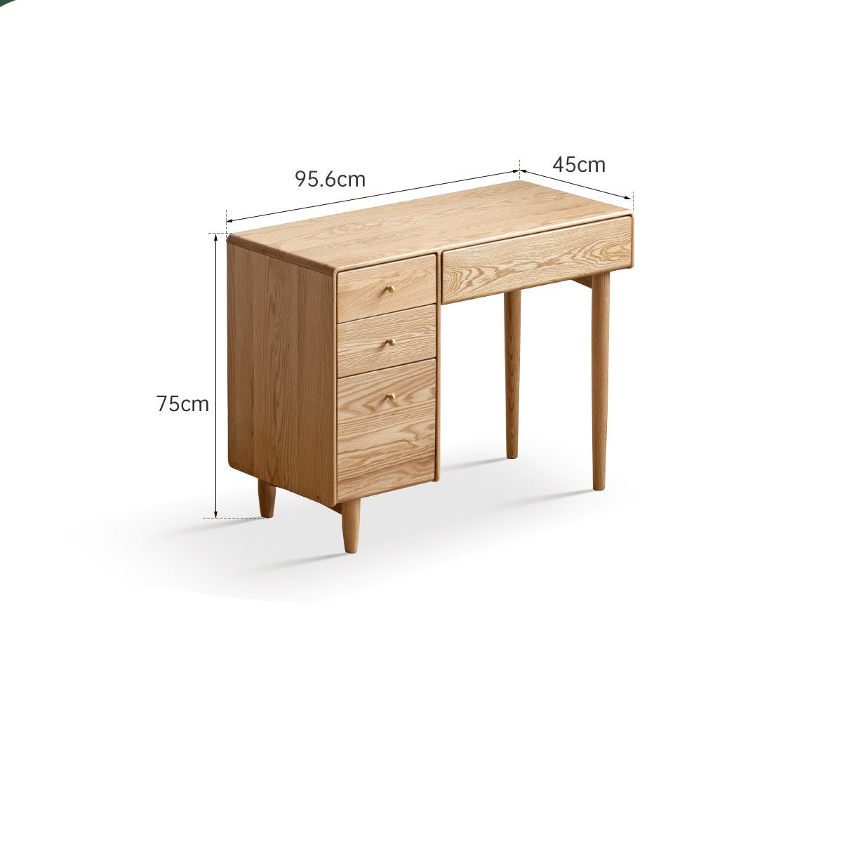 Oak Solid Wood Dressing Table Atmosphere With Lights.
