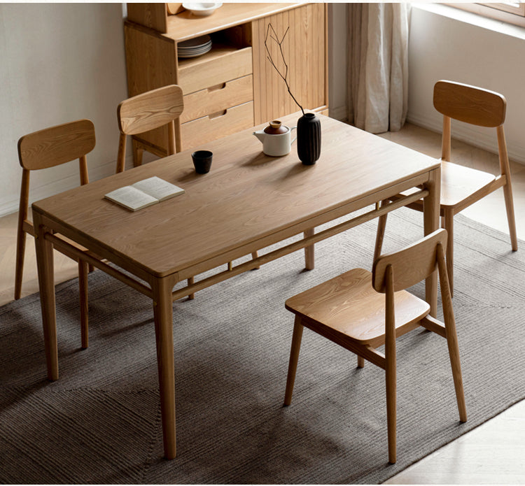 Ash Solid Wood Small-sized Modern Office Desk