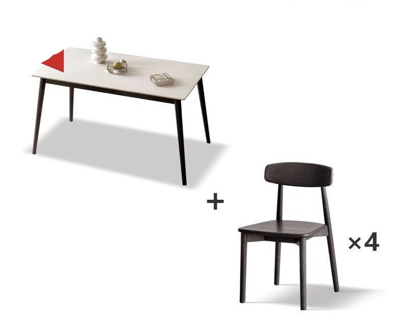 Oak Solid Wood Rock Plate Dining Table"