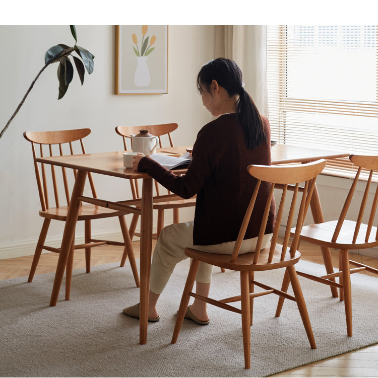 Cherry Solid Wood Windsor Chair 4 pcs set
