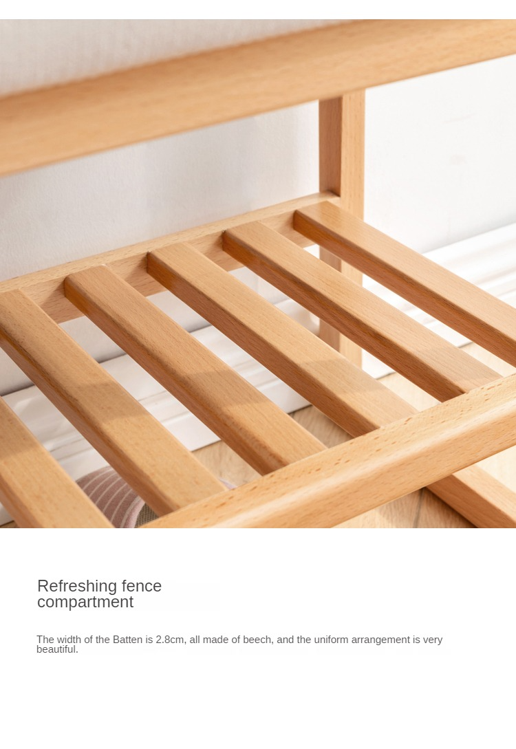 Beech Solid Wood Shoe Changing Stool