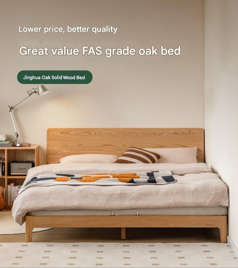 Oak, Birch Solid Wood Bed