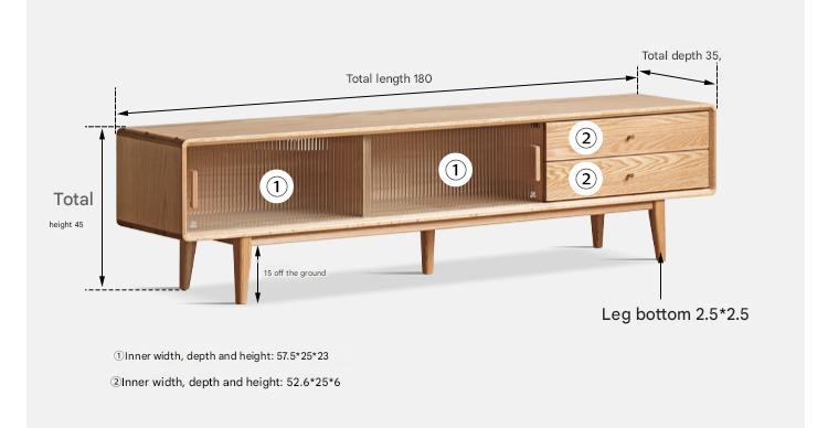 Oak Solid Wood TV Stand