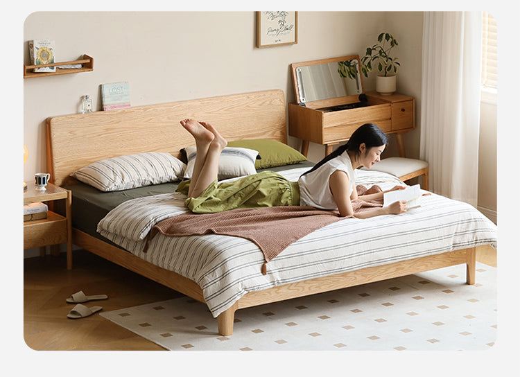 Oak Solid Wood Bed