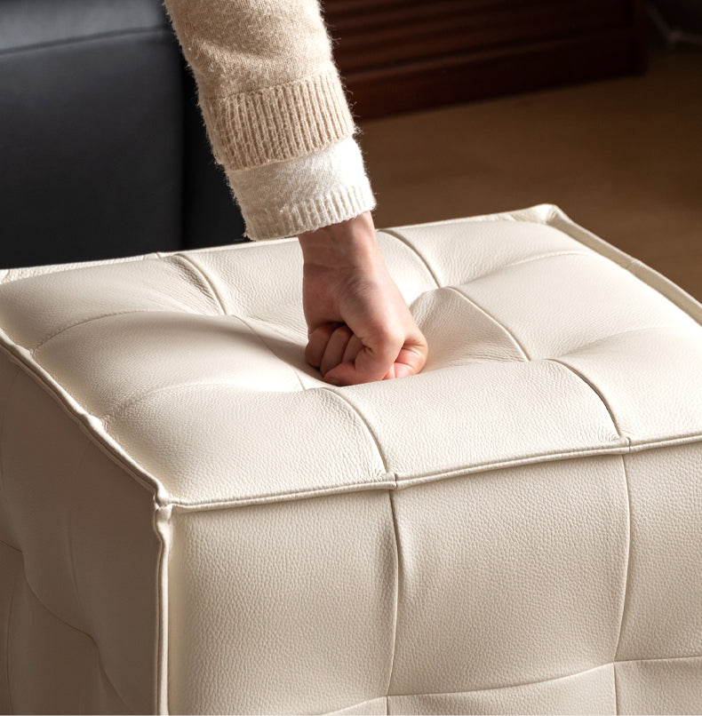 Genuine Leather Modern Makeup Stool footstool