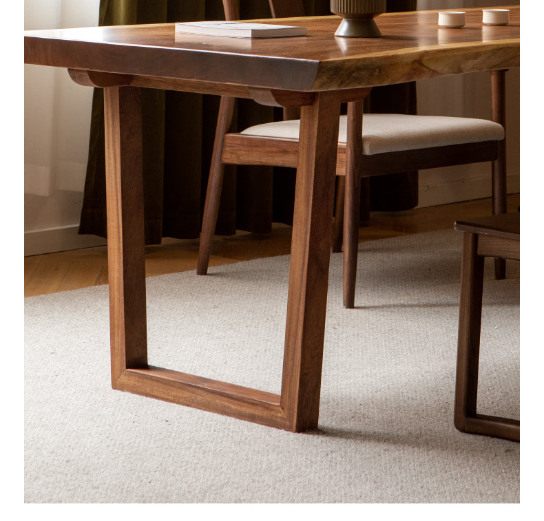 Black Walnut Solid Wood Natural Edge Large Top For Dining Table.