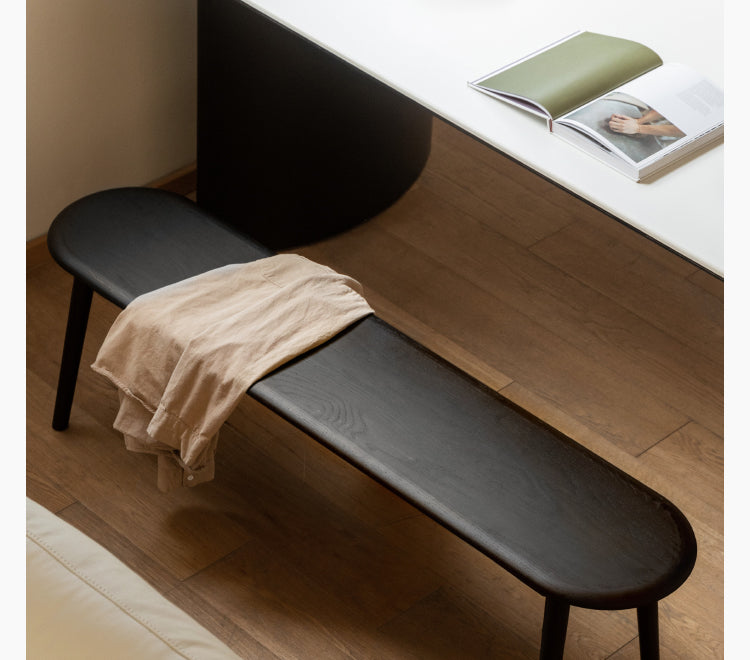 Oak Solid Wood Long Vintage Bench