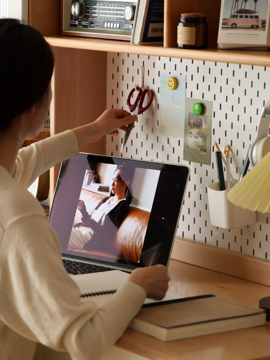 Beech Solid Wood Desk Bookshelf Integrated Study