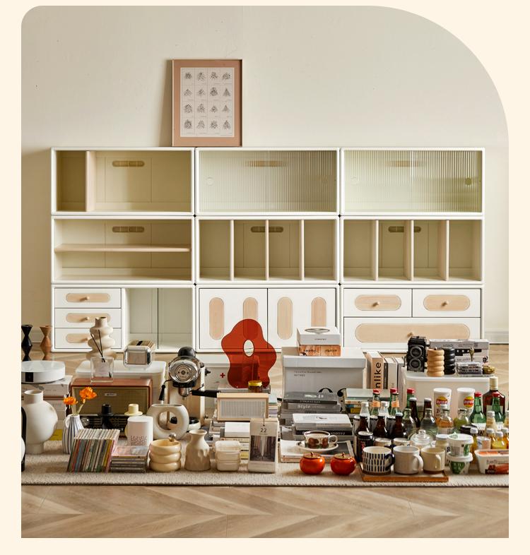 Rubber Solid wood Free Combination TV Cabinet.