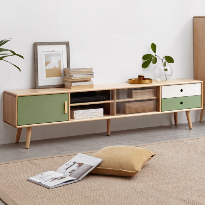 Beech Solid Wood TV Cabinet Forest-Style.