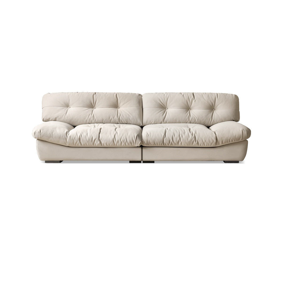 Fabric Italian Style Cloud Sofa With Russian Birch Wood Frame